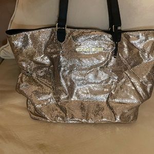 Victoria’s Secret gold sparkle tote